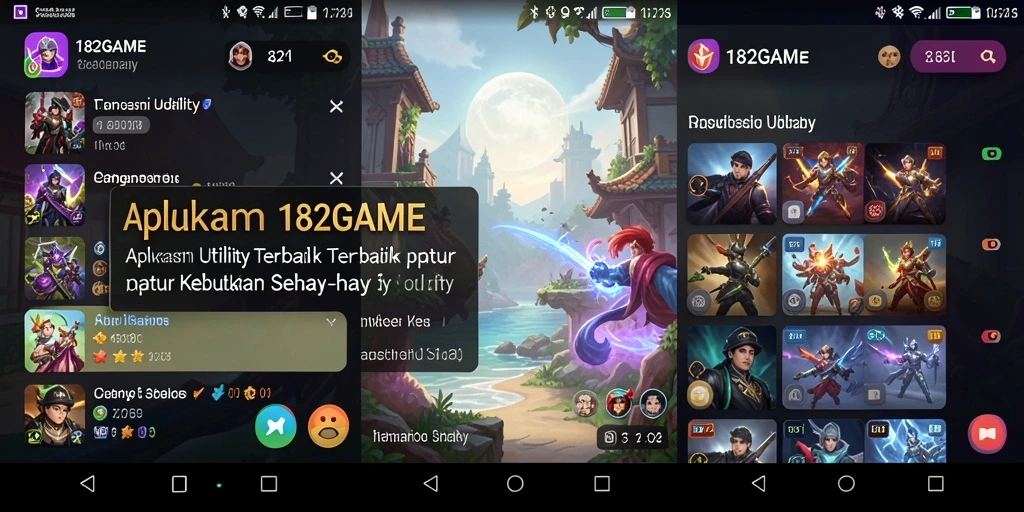 Tampilan antarmuka pengguna 182GAME yang intuitif dan mudah digunakan.