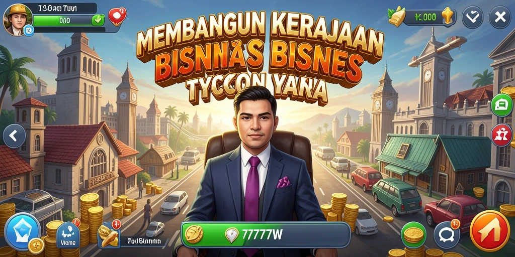 Screenshot gameplay <strong>7777W</strong> menunjukkan suasana manajerial Tycoon yang menarik.