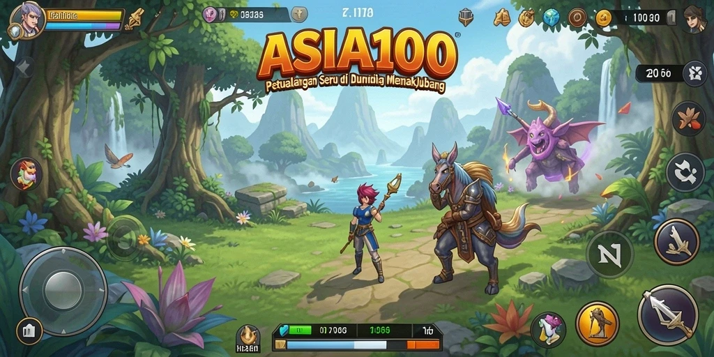 Tampilan gameplay menakjubkan dari ASIA100 yang penuh petualangan.