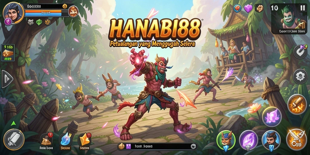 Screenshot dari gameplay HANABI88 memperlihatkan aksi petualangan seru.