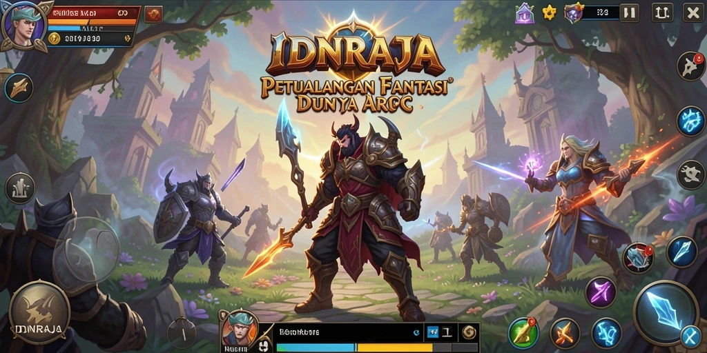 Gameplay seru IDNRAJA dengan pertarungan yang mendebarkan.