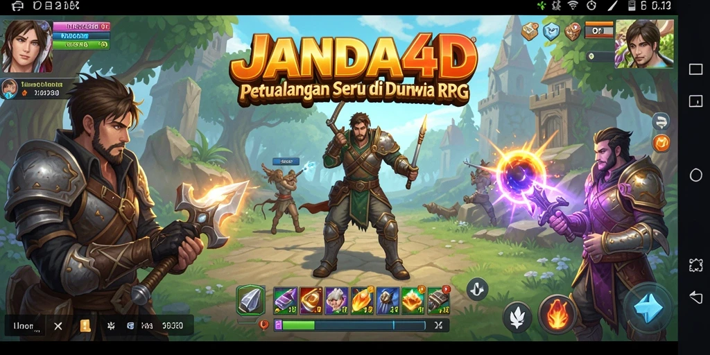 Tampilan dinamis dari gameplay RPG JANDA4D yang menampilkan pertarungan epik.