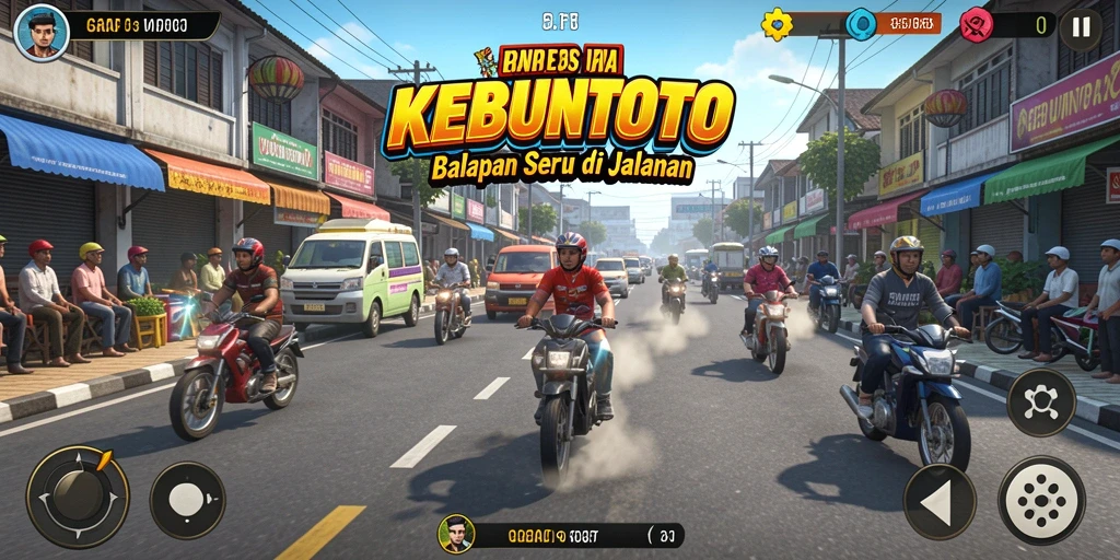 Gameplay Racing seru dan menegangkan di KEBUNTOTO.