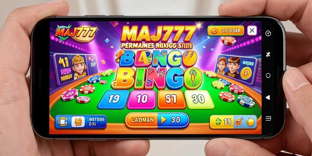 Screenshot gameplay MAJ777 menampilkan keseruan permainan Bingo yang interaktif.