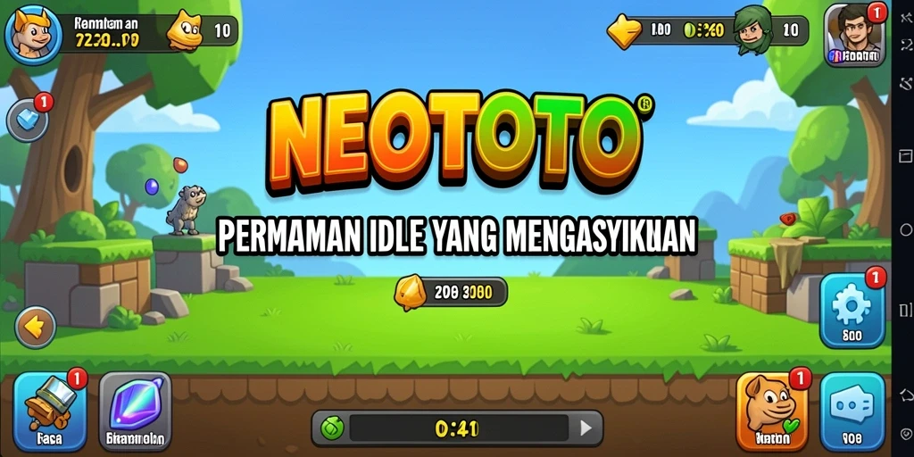 Tampilan gameplay NEOTOTO yang seru dan penuh warna.