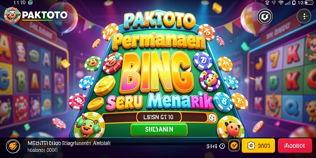 Screenshot utama PAKTOTO menampilkan antarmuka permainan Bingo yang mengasyikkan.