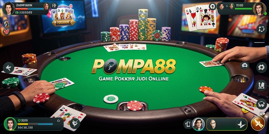 Tampilan gameplay Poker yang menarik di POMPA88.