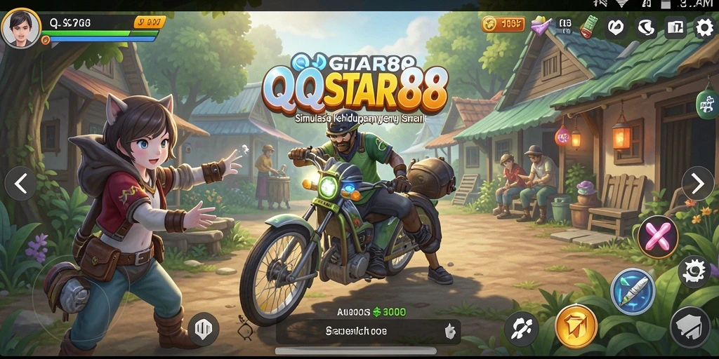 Tampilan gameplay dari QQSTAR88 yang menarik dan interaktif.