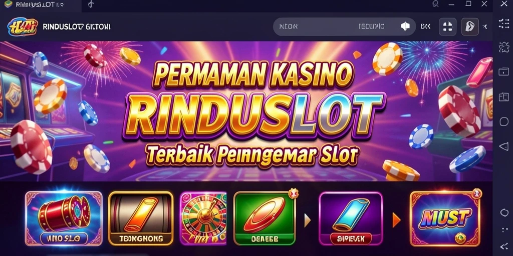 Tampilan gameplay RINDUSLOT dengan mesin slot yang menawan.