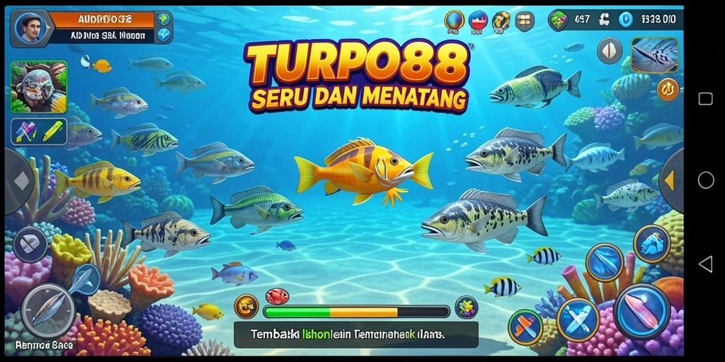 Tampilan gameplay Tembak Ikan yang penuh aksi dan seru.