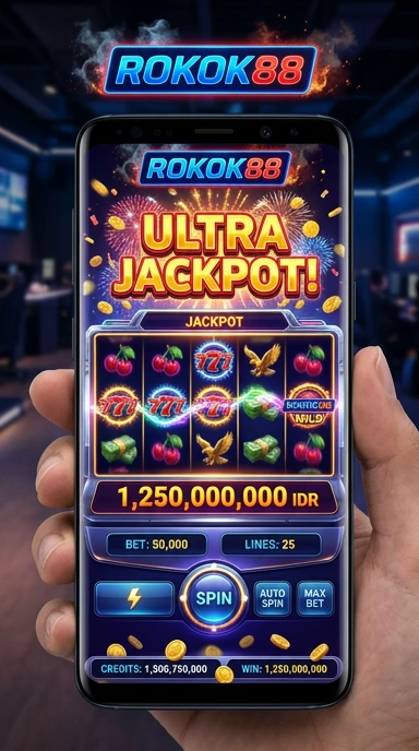 Screenshot dari proses unduh aplikasi di rokok88.